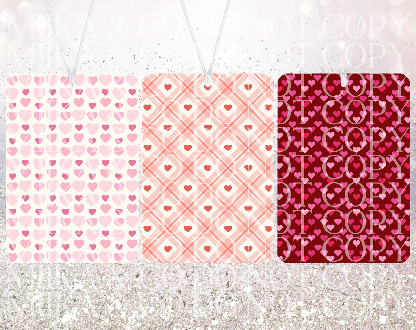 Car Air Freshener Hearts bundle DIGITAL DESIGN