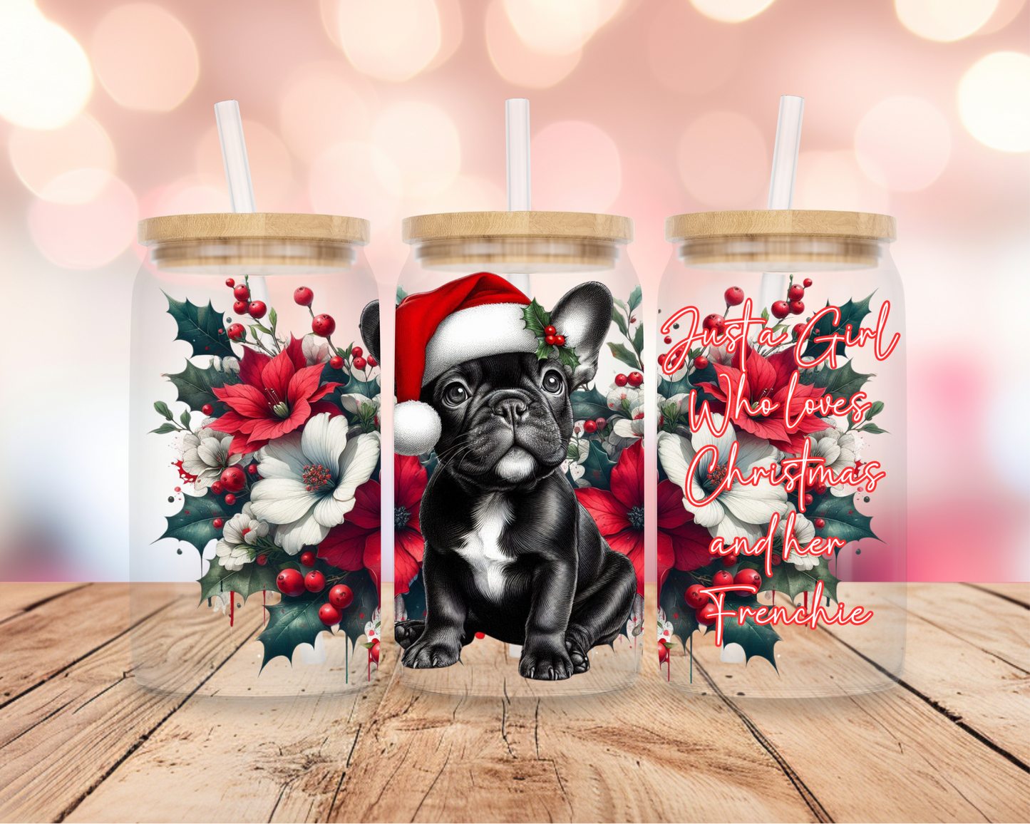 Christmas Frenchie 2 16oz DIGITAL DOWNLOAD