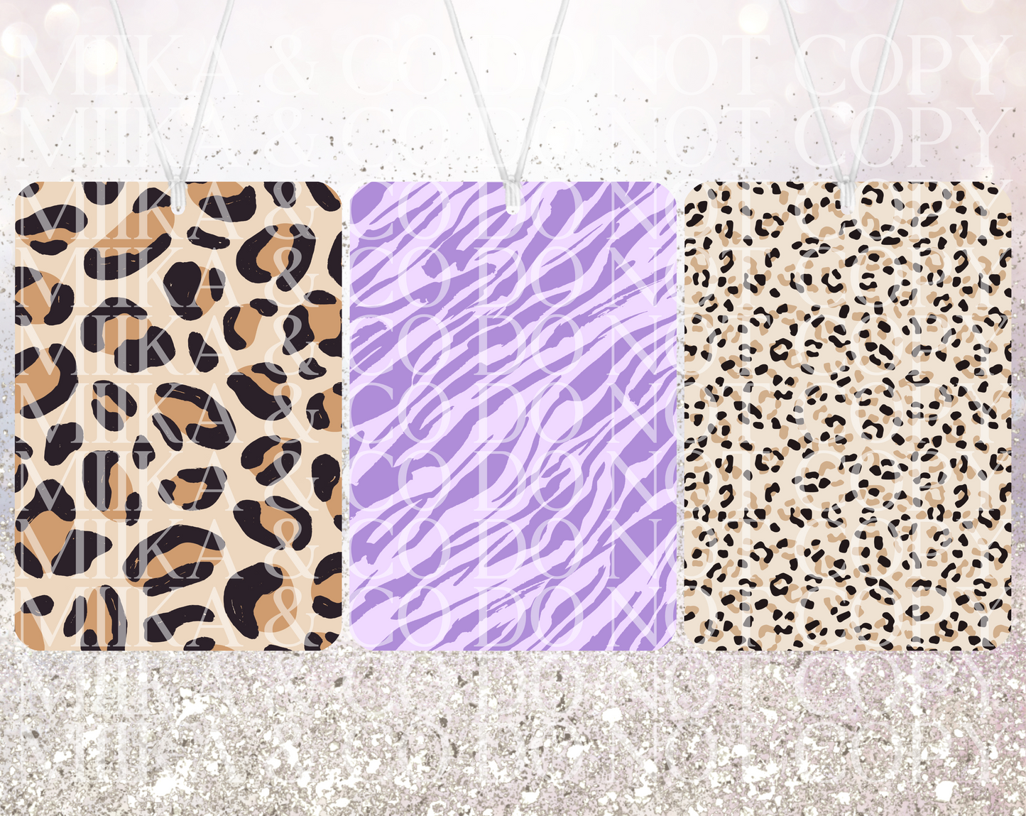 Car Air Freshener Animal print bundle DIGITAL DESIGN