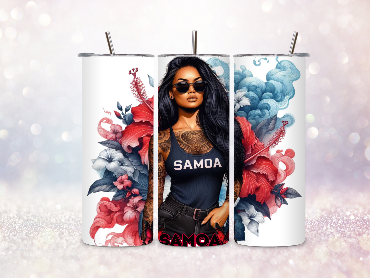 Samoa Girl 2 20oz Skinny Straight Tumbler DIGITAL DOWNLOAD