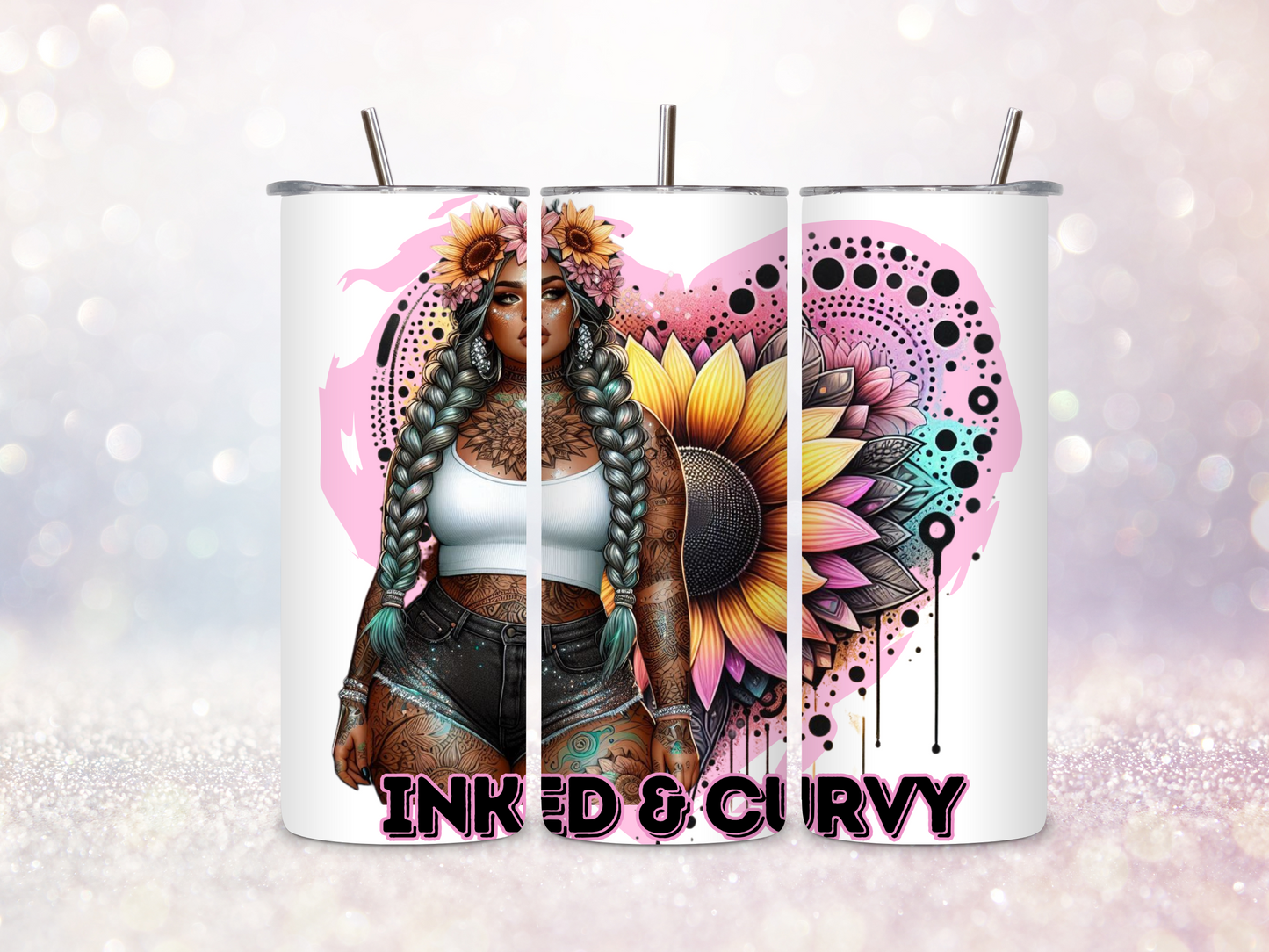 Inked & Curvy 20oz Skinny Straight Tumbler DIGITAL DOWNLOAD