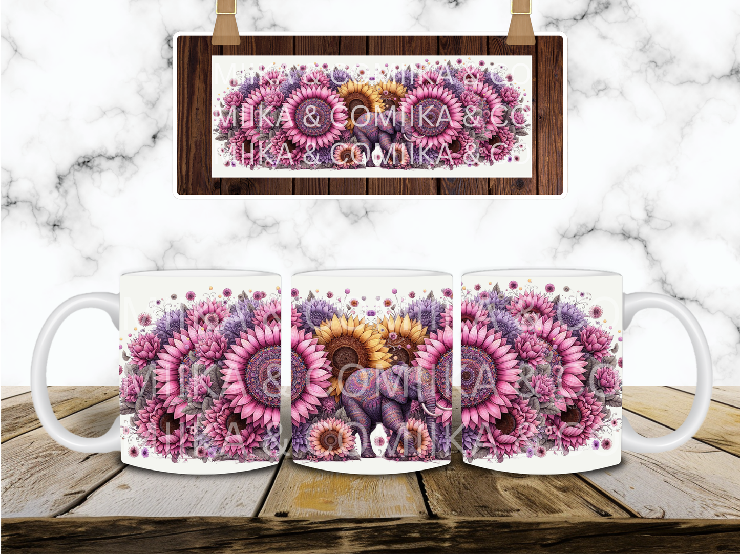 Elephant 11oz Coffee Mug- DIGITAL DESIGN