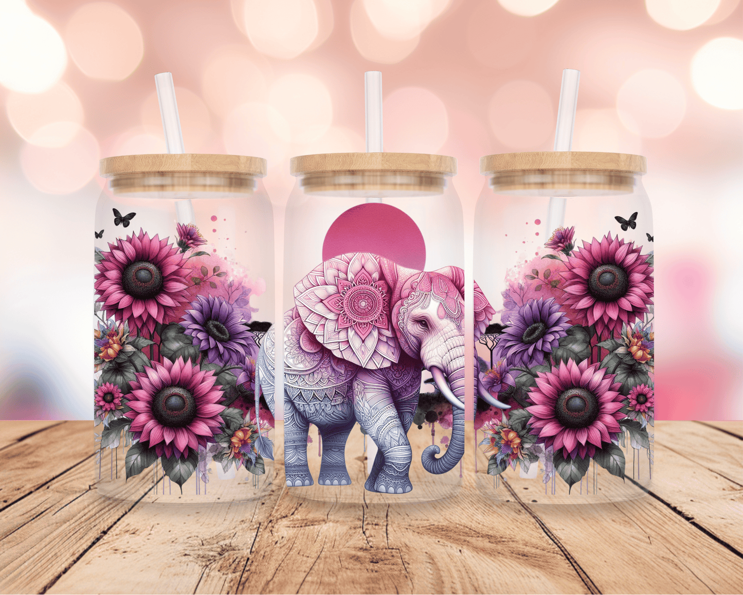 Mandala Elephant 16oz DIGITAL DOWNLOAD