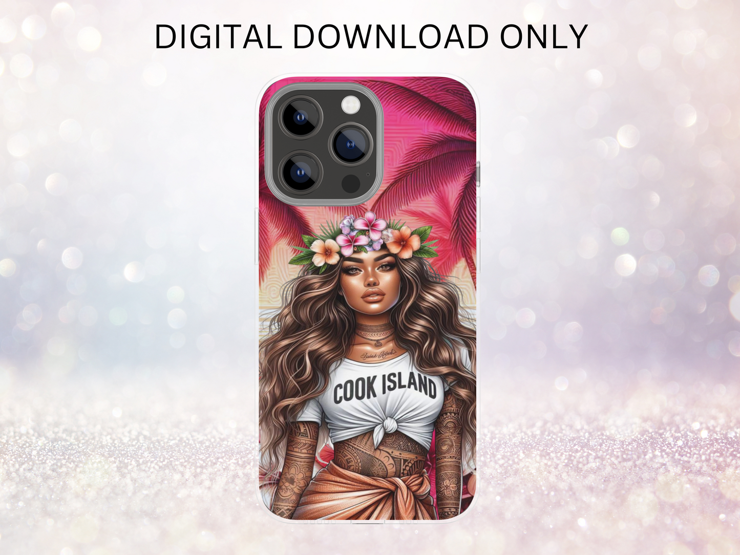 Cook Island Girl Phone Case DIGITAL DESIGN