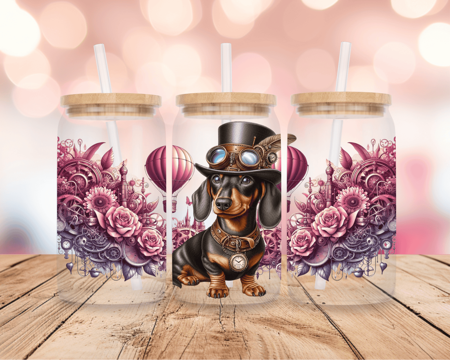 Steampunk Dachshund 16oz DIGITAL DOWNLOAD