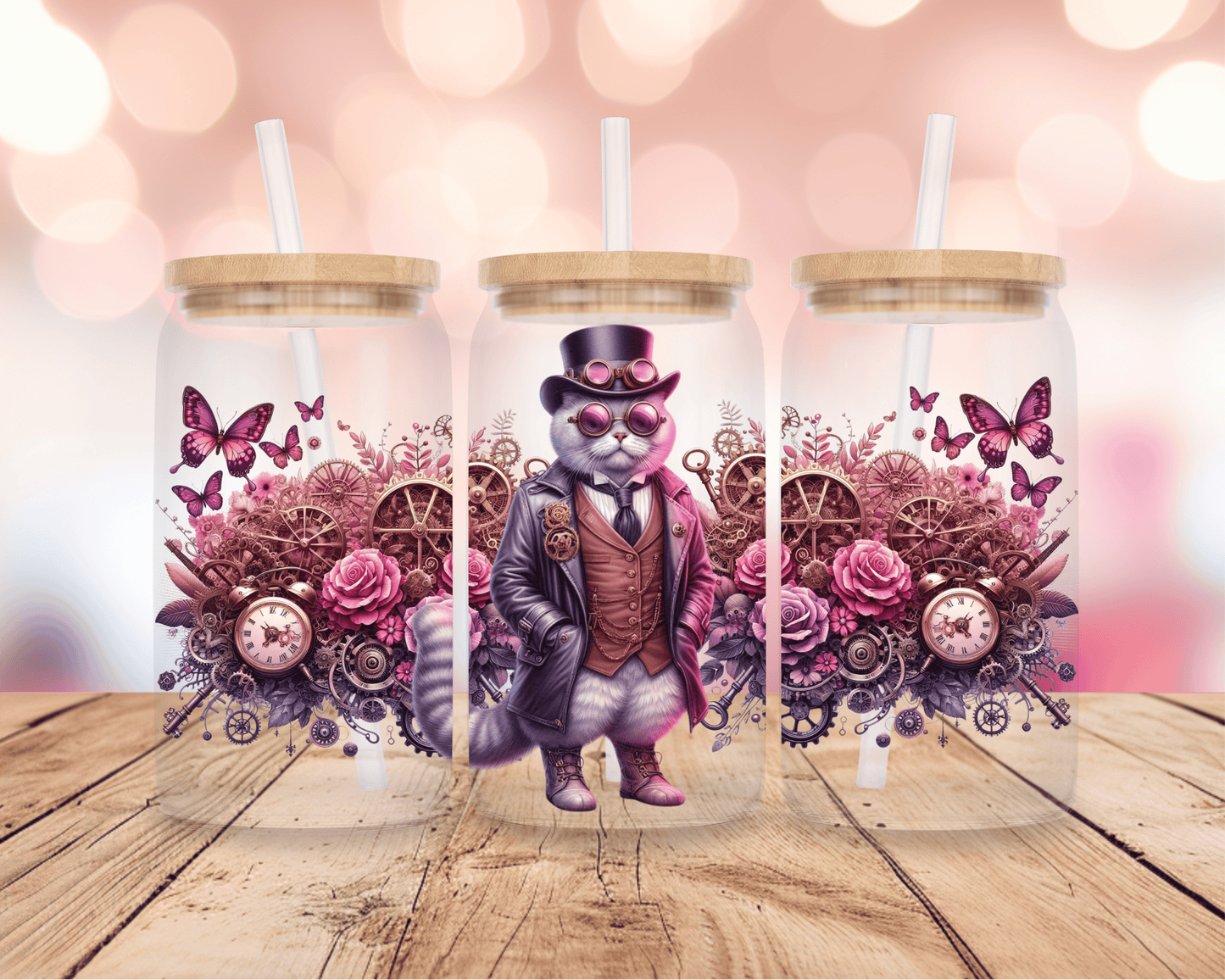 Steampunk Cat 16oz DIGITAL DOWNLOAD