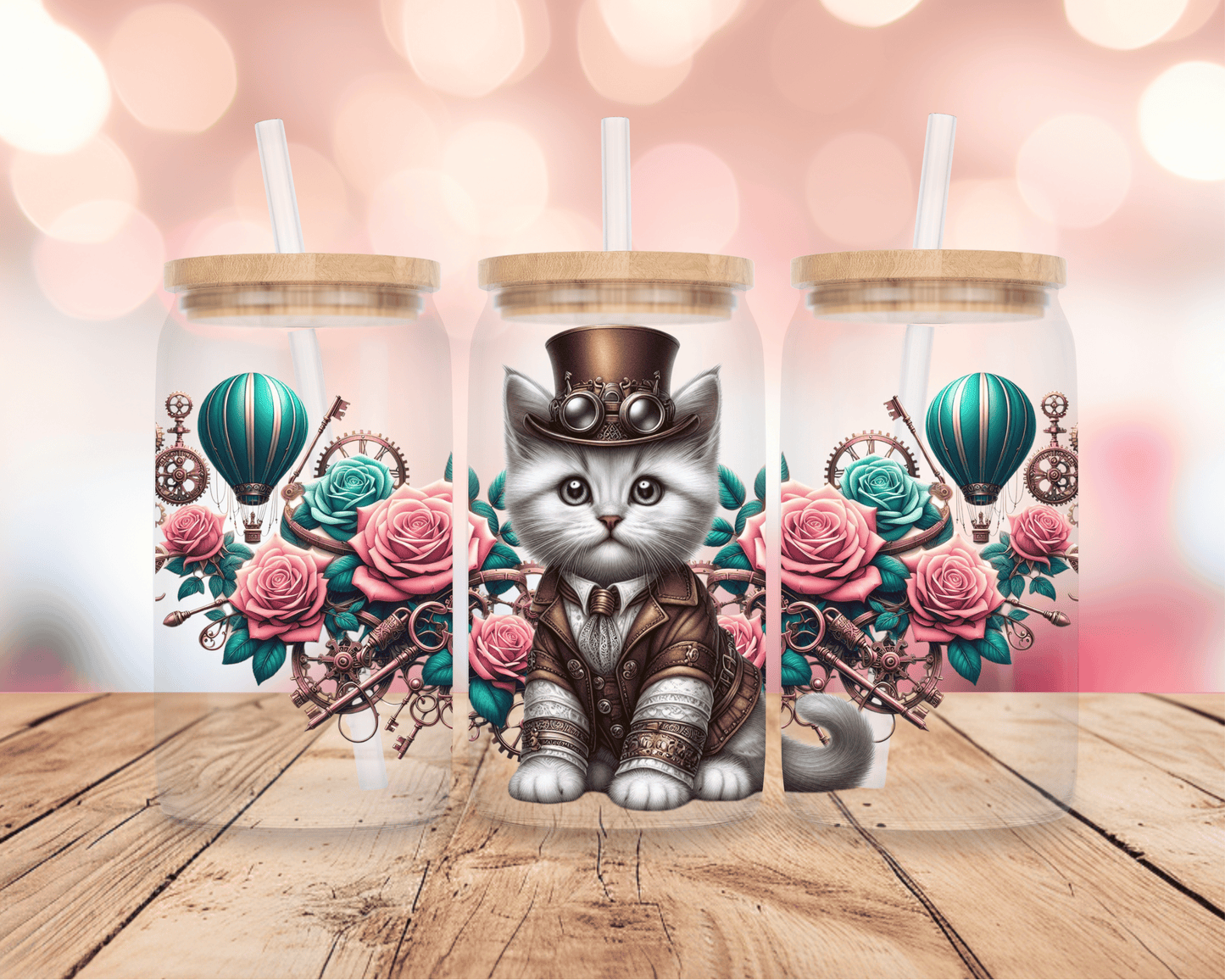 Steampunk Kitten 16oz DIGITAL DOWNLOAD