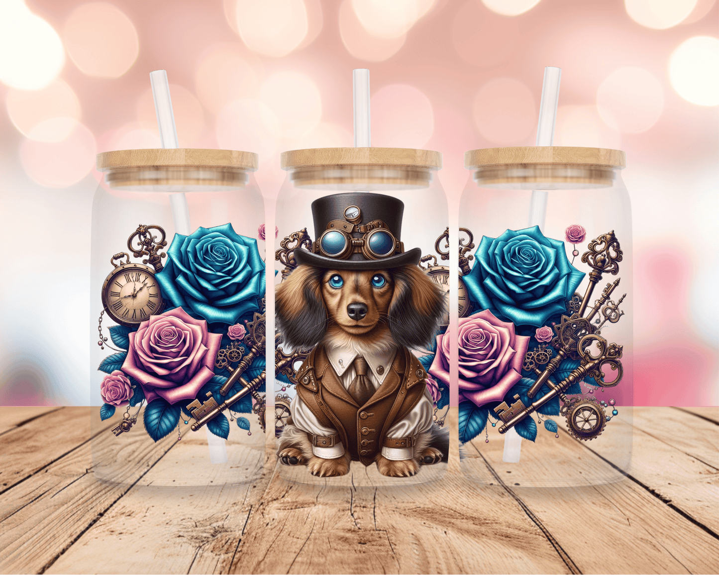 Steampunk Dachshund 2 16oz DIGITAL DOWNLOAD