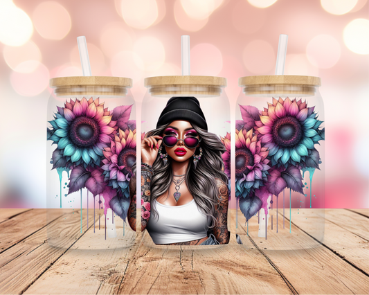 Sunflower Girl 16oz DIGITAL DOWNLOAD