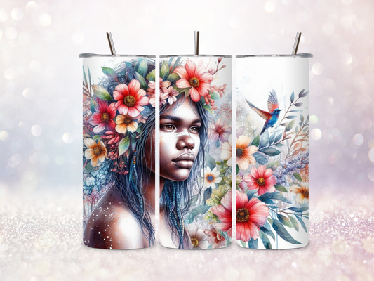 Floral Indigenous Skinny Straight Tumbler DIGITAL DOWNLOAD