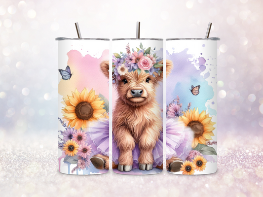 Highland Cow Skinny Straight Tumbler DIGITAL DOWNLOAD