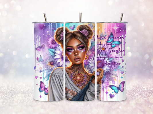 Dreamer Girl 20oz Skinny Straight Tumbler DIGITAL DOWNLOAD
