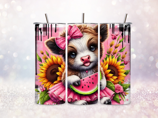 Highland Cow 2 Skinny Straight Tumbler DIGITAL DOWNLOAD