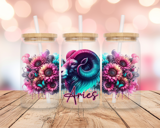 Aries Star Sign- Pink 16oz DIGITAL DOWNLOAD
