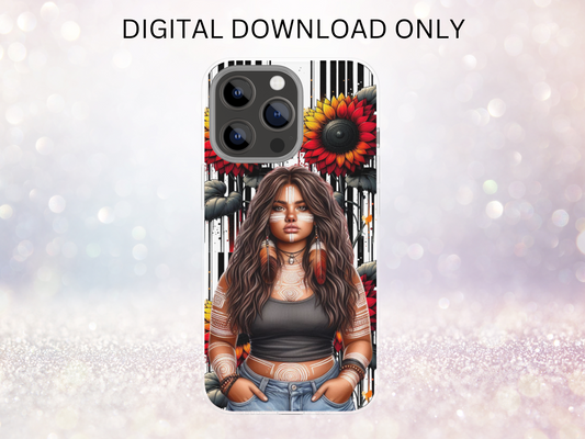 First Nations Girl 4 Phone Case DIGITAL DESIGN