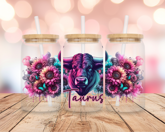 Taurus Star Sign- Pink 16oz DIGITAL DOWNLOAD