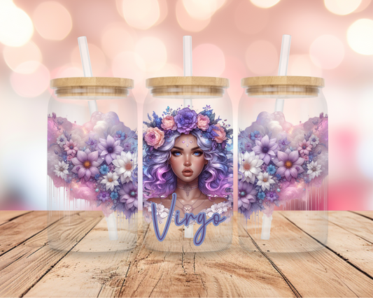 Virgo Star Sign- Purple 16oz DIGITAL DOWNLOAD