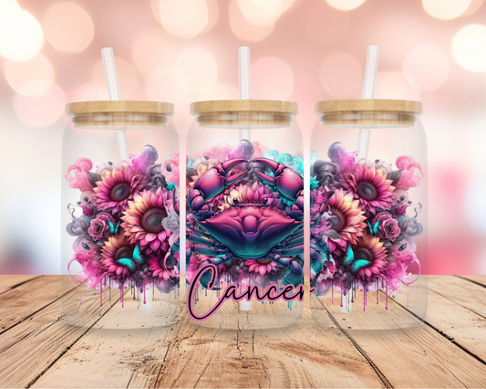 Cancer Star Sign- Pink 16oz DIGITAL DOWNLOAD