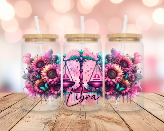 Libra Star Sign- Pink 16oz DIGITAL DOWNLOAD