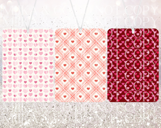 Car Air Freshener Hearts bundle DIGITAL DESIGN