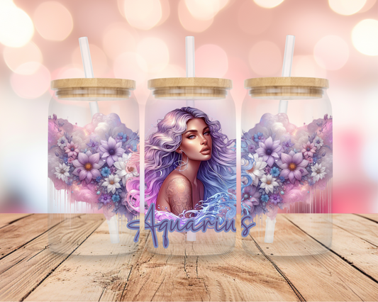 Aquarius Star Sign- Purple 16oz DIGITAL DOWNLOAD
