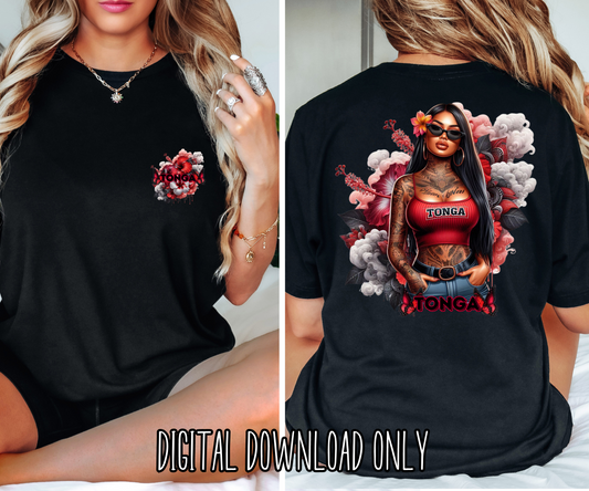 Tonga Girl Tee/Hoodie DIGITAL DOWNLOAD
