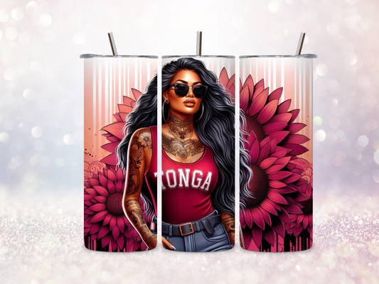Tonga Girl 2 20oz Skinny Straight Tumbler DIGITAL DOWNLOAD