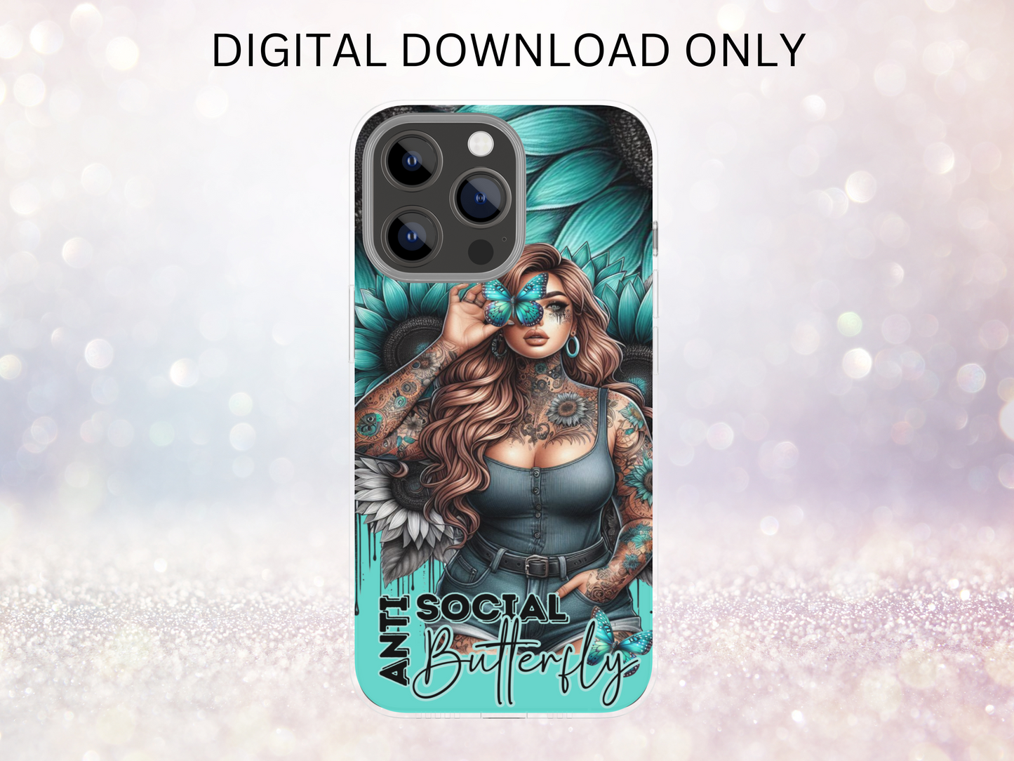 Anti Social Butterfly Phone Case DIGITAL DESIGN