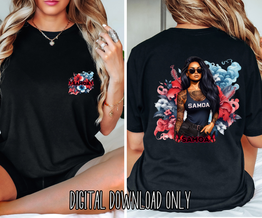 Samoa Girl Tee/Hoodie DIGITAL DOWNLOAD