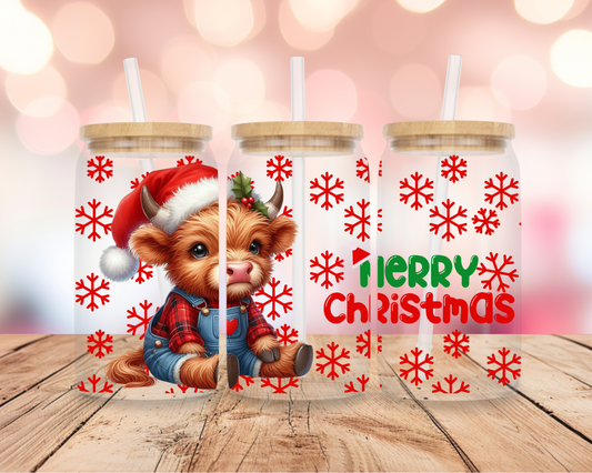 Christmas Highland Cow 3 16oz DIGITAL DOWNLOAD