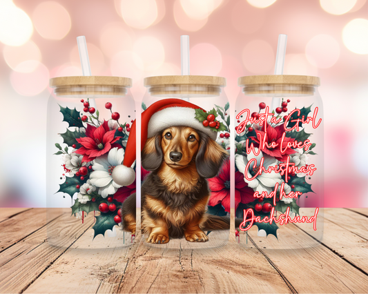 Christmas Dachshund 2 16oz DIGITAL DOWNLOAD