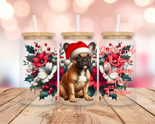 Christmas Frenchie 16oz DIGITAL DOWNLOAD