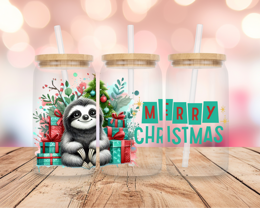 Christmas Sloth- Green 16oz DIGITAL DOWNLOAD