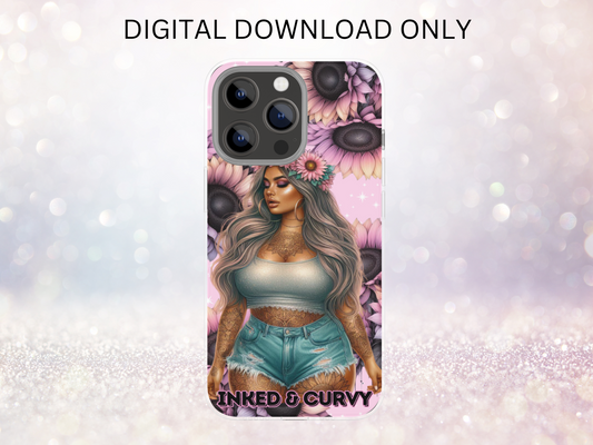 Inked & Curvy Phone Case DIGITAL DESIGN