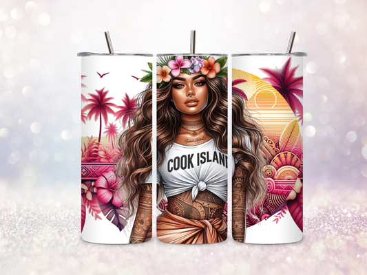 Cook Island Girl 20oz Skinny Straight Tumbler DIGITAL DOWNLOAD