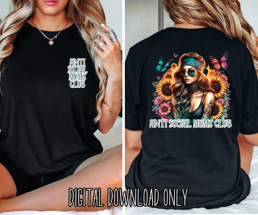 Anti Social Mums Club Tee/Hoodie DIGITAL DOWNLOAD