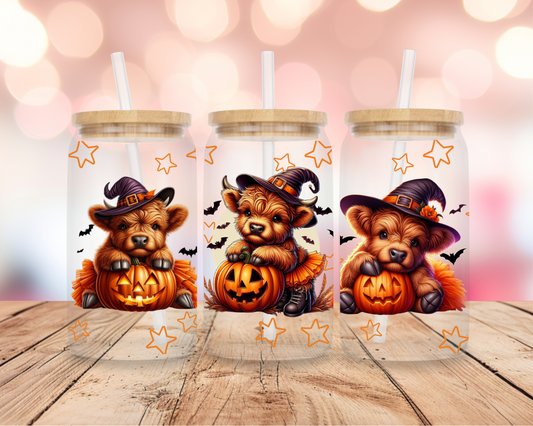 Halloween Highland Cows 16oz DIGITAL DOWNLOAD