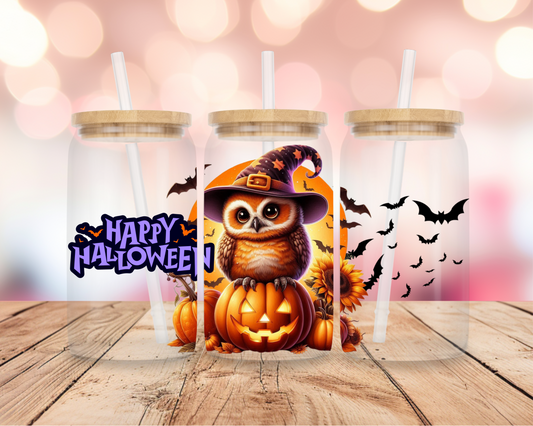 Halloween Owl 16oz DIGITAL DOWNLOAD