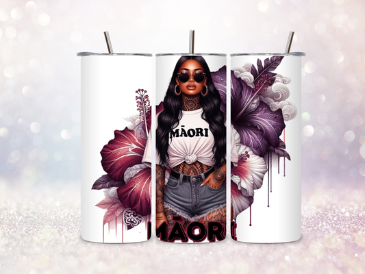 Māori Girl 2 20oz Skinny Straight Tumbler DIGITAL DOWNLOAD