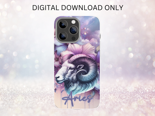 Aries Purple Phone Case DIGITAL DESIGN