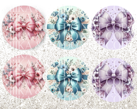 Car Coaster Bows bundle DIGITAL DESIGN
