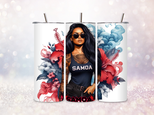 Samoa Girl 2 20oz Skinny Straight Tumbler DIGITAL DOWNLOAD