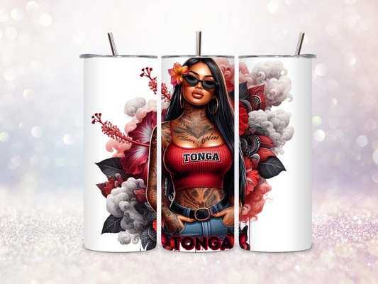 Tonga Girl 2 20oz Skinny Straight Tumbler DIGITAL DOWNLOAD