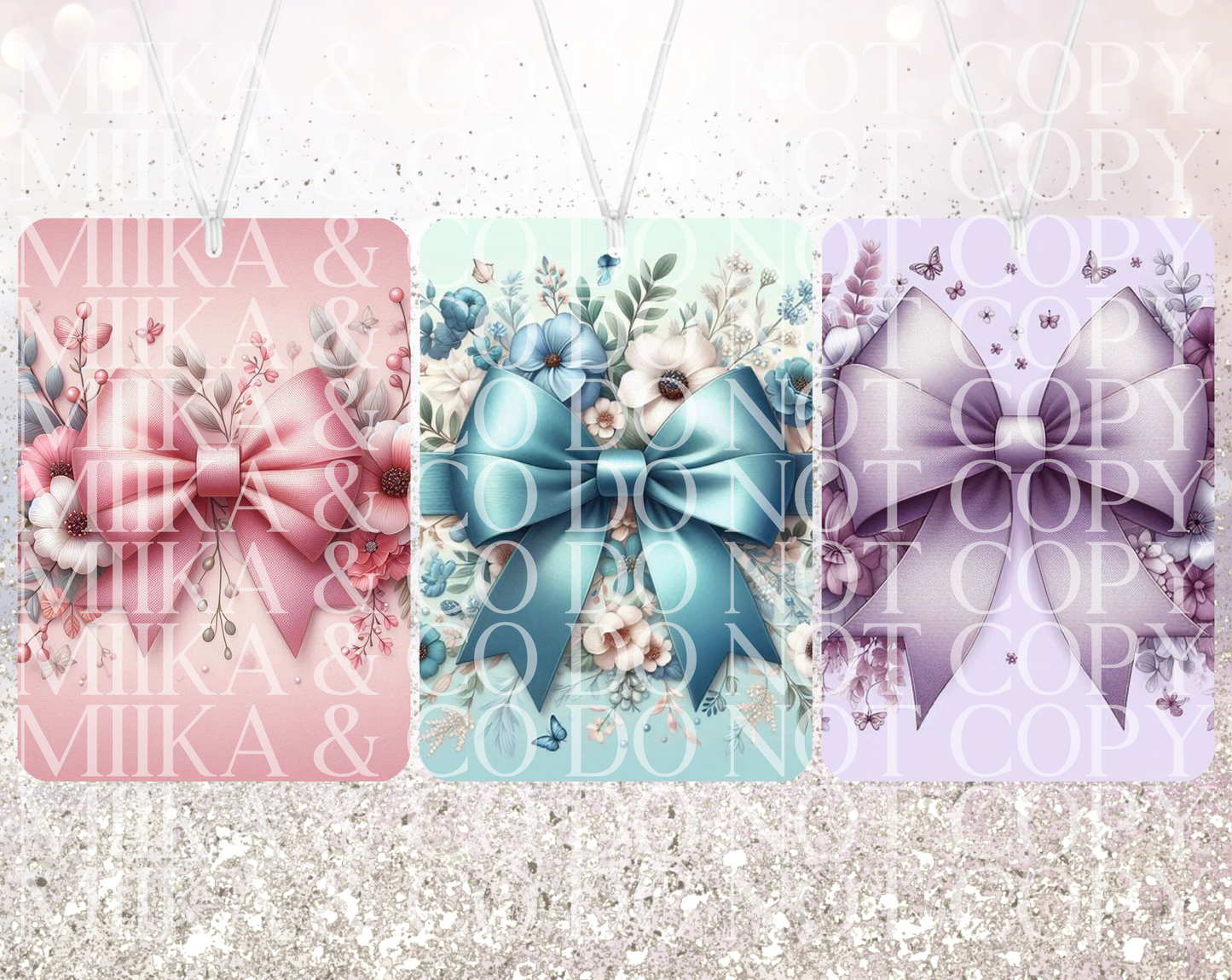 Car Air Freshener Bows bundle DIGITAL DESIGN