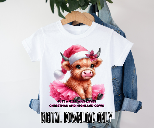 Christmas Highland Cow 4 Tee/Hoodie DIGITAL DOWNLOAD
