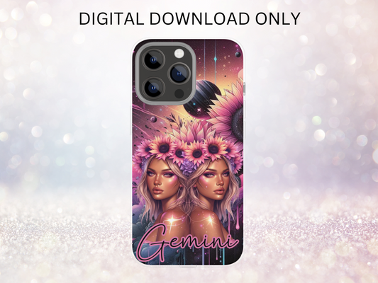 Gemini Pink Phone Case DIGITAL DESIGN