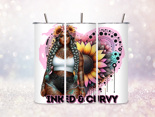 Inked & Curvy 20oz Skinny Straight Tumbler DIGITAL DOWNLOAD