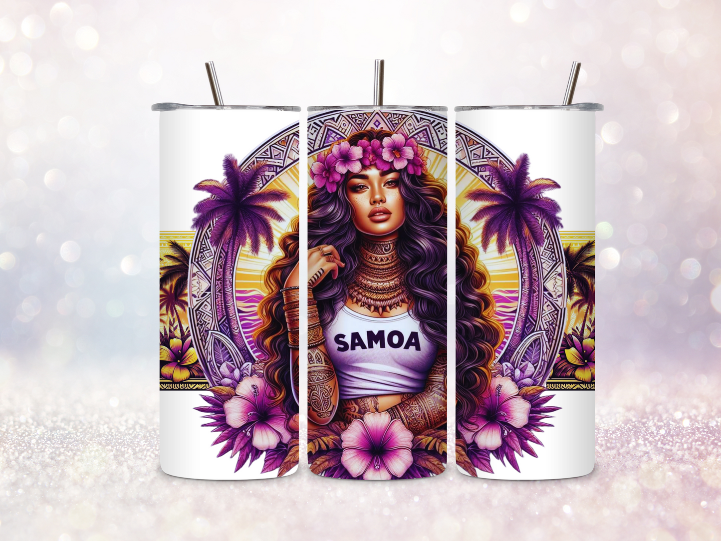 Samoa Girl 20oz Skinny Straight Tumbler DIGITAL DOWNLOAD