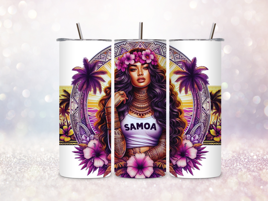 Samoa Girl 20oz Skinny Straight Tumbler DIGITAL DOWNLOAD