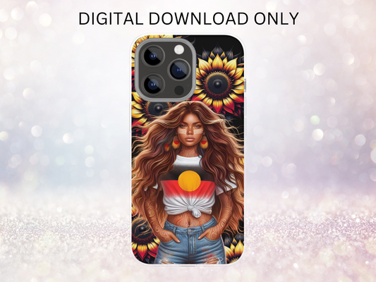 First Nations Girl 2 Phone Case DIGITAL DESIGN